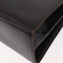 Salvatore Ferragamo Gancini Hand Bag Leather 2way Dark Brown Gold Auth LNZ456-18