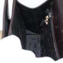 Salvatore Ferragamo Gancini Hand Bag Leather 2way Dark Brown Gold Auth LNZ456-21