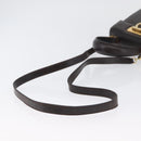 Salvatore Ferragamo Gancini Hand Bag Leather 2way Dark Brown Gold Auth LNZ456-8