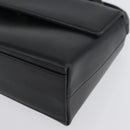 Salvatore Ferragamo Hand Bag Leather 2way Black Gold Auth LNZ457-13