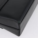Salvatore Ferragamo Hand Bag Leather 2way Black Gold Auth LNZ457-14