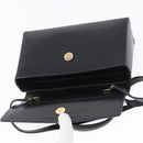 Salvatore Ferragamo Hand Bag Leather 2way Black Gold Auth LNZ457-17