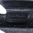 Salvatore Ferragamo Hand Bag Leather 2way Black Gold Auth LNZ457-18