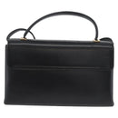 Salvatore Ferragamo Hand Bag Leather 2way Black Gold Auth LNZ457-3