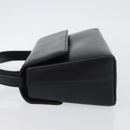 Salvatore Ferragamo Hand Bag Leather 2way Black Gold Auth LNZ457-5