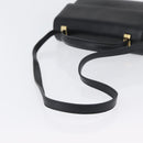 Salvatore Ferragamo Hand Bag Leather 2way Black Gold Auth LNZ457-9