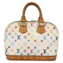 LOUIS VUITTON Monogram Multicolor Alma Hand Bag White M92647 LV Auth LNZ460-2
