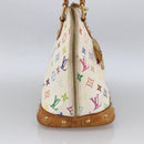 LOUIS VUITTON Monogram Multicolor Alma Hand Bag White M92647 LV Auth LNZ460-3