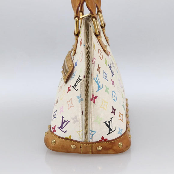 LOUIS VUITTON Monogram Multicolor Alma Hand Bag White M92647 LV Auth LNZ460