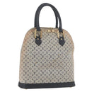 LOUIS VUITTON Monogram Mini Alma Haut Hand Bag Blue M92202 LV Auth LNZ461-1