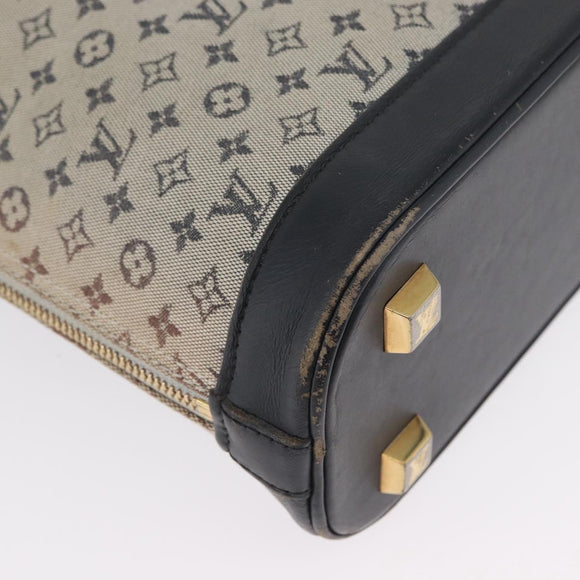 LOUIS VUITTON Monogram Mini Alma Haut Hand Bag Blue M92202 LV Auth LNZ461