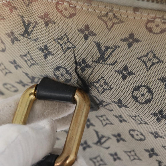LOUIS VUITTON Monogram Mini Alma Haut Hand Bag Blue M92202 LV Auth LNZ461