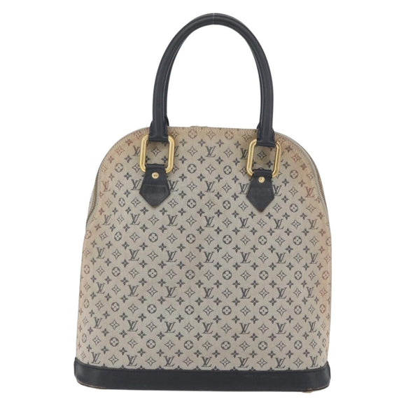 LOUIS VUITTON Monogram Mini Alma Haut Hand Bag Blue M92202 LV Auth LNZ461