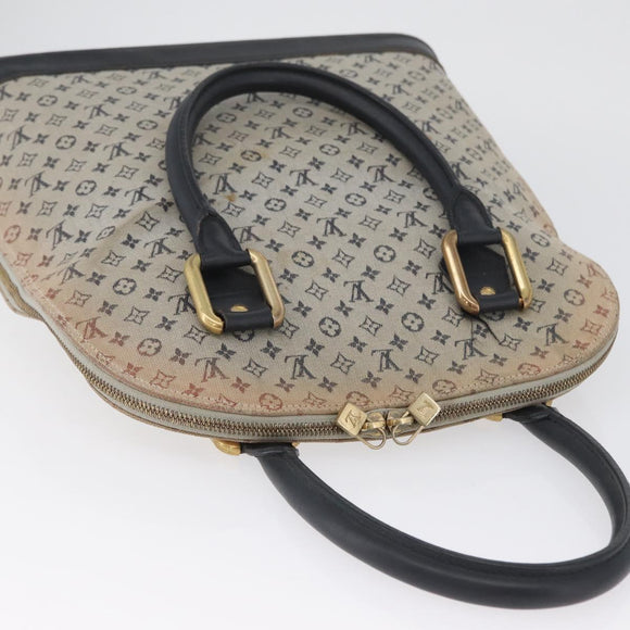 LOUIS VUITTON Monogram Mini Alma Haut Hand Bag Blue M92202 LV Auth LNZ461