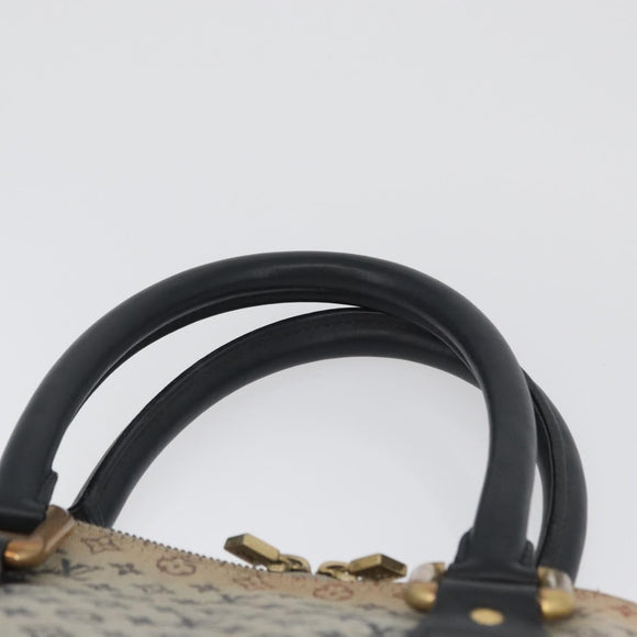 LOUIS VUITTON Monogram Mini Alma Haut Hand Bag Blue M92202 LV Auth LNZ461