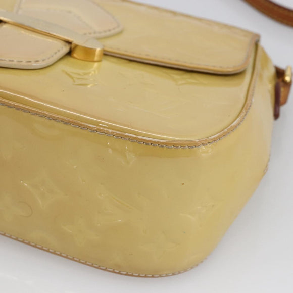 LOUIS VUITTON Monogram Vernis Bell Flower PM Bag Broncorail M91703 Auth LNZ464