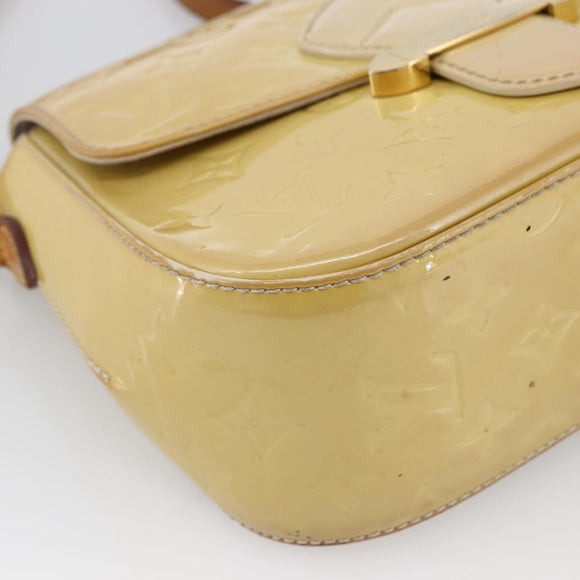 LOUIS VUITTON Monogram Vernis Bell Flower PM Bag Broncorail M91703 Auth LNZ464