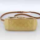 LOUIS VUITTON Monogram Vernis Bell Flower PM Bag Broncorail M91703 Auth LNZ464-5