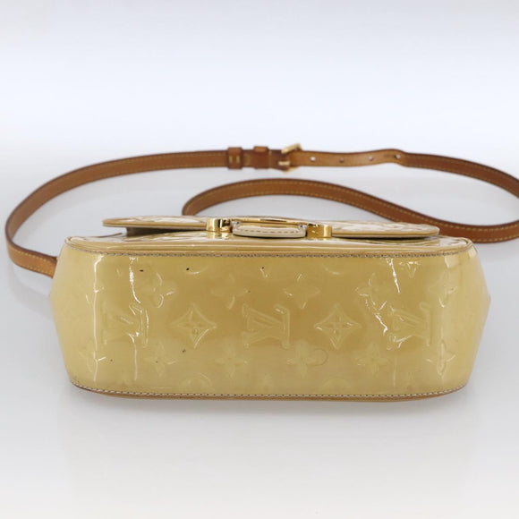 LOUIS VUITTON Monogram Vernis Bell Flower PM Bag Broncorail M91703 Auth LNZ464