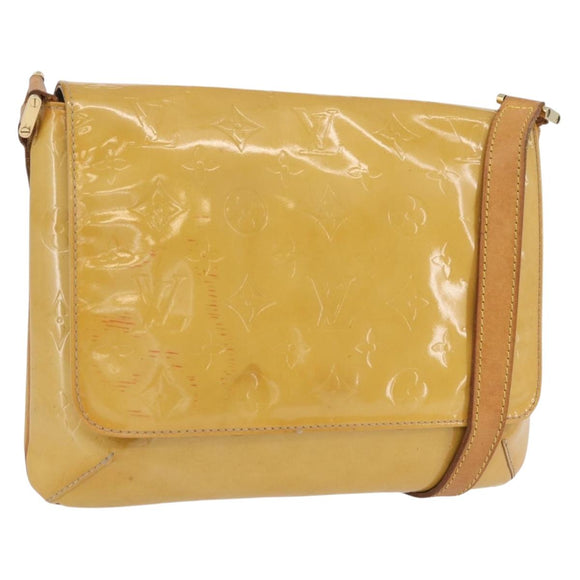 LOUIS VUITTON Monogram Vernis Thompson Street Bag Beige M91301 LV Auth LNZ465