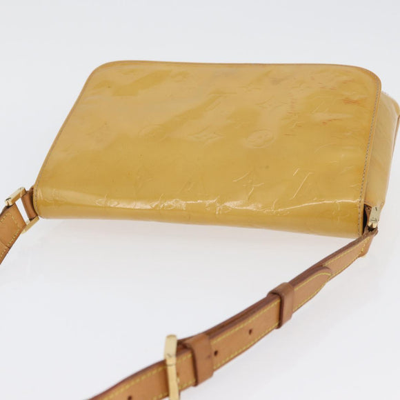 LOUIS VUITTON Monogram Vernis Thompson Street Bag Beige M91301 LV Auth LNZ465