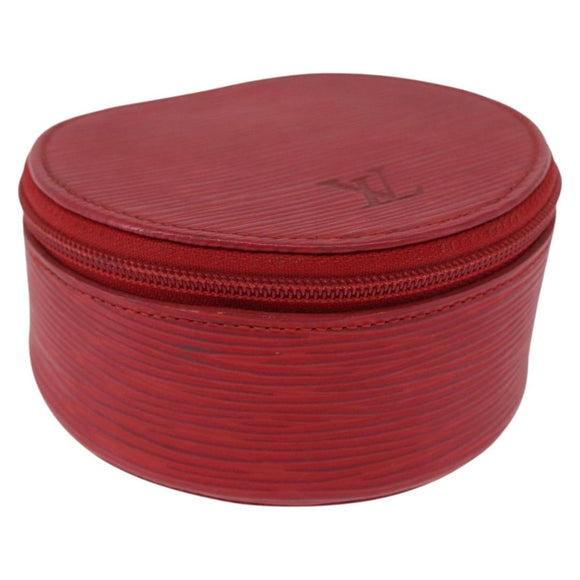 LOUIS VUITTON Epi Ecrin Bijoux 10 Schmuckkästchen Rot M48217 LV Auth LNZ467