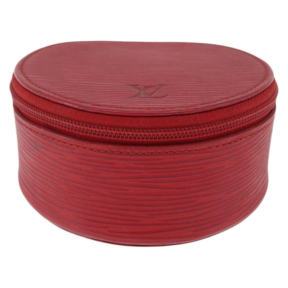 LOUIS VUITTON Epi Ecrin Bijoux 10 Schmuckkästchen Rot M48217 LV Auth LNZ467