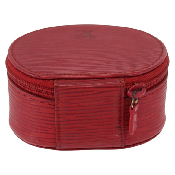 LOUIS VUITTON Epi Ecrin Bijoux 10 Schmuckkästchen Rot M48217 LV Auth LNZ467