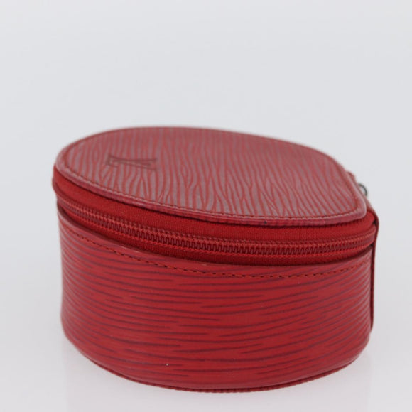 LOUIS VUITTON Epi Ecrin Bijoux 10 Schmuckkästchen Rot M48217 LV Auth LNZ467