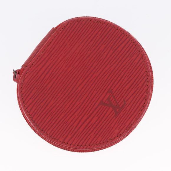 LOUIS VUITTON Epi Ecrin Bijoux 10 Schmuckkästchen Rot M48217 LV Auth LNZ467