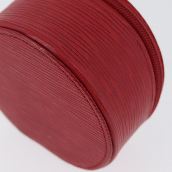 LOUIS VUITTON Epi Ecrin Bijoux 10 Schmuckkästchen Rot M48217 LV Auth LNZ467