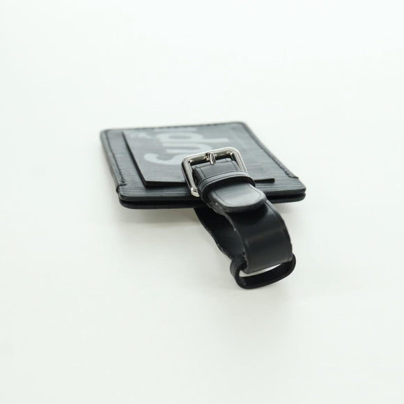 LOUIS VUITTON Epi LV × Supreme Name Tag Black M67726 LV Auth LNZ468M