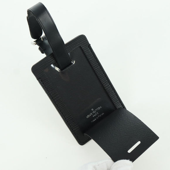 LOUIS VUITTON Epi LV × Supreme Name Tag Black M67726 LV Auth LNZ468M