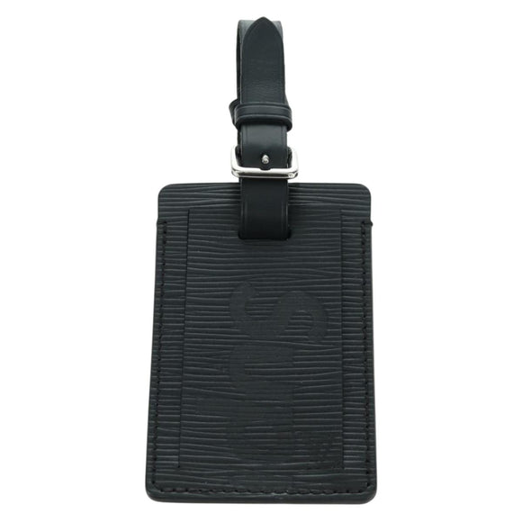 LOUIS VUITTON Epi LV × Supreme Name Tag Black M67726 LV Auth LNZ468M