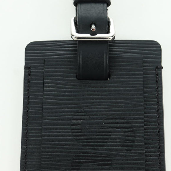 LOUIS VUITTON Epi LV × Supreme Name Tag Black M67726 LV Auth LNZ468M