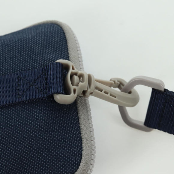 LOEWE Nekzakje Canvas Blauw Zilver Auth LNZ470M