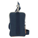 LOEWE Nekzakje Canvas Blauw Zilver Auth LNZ470M-2
