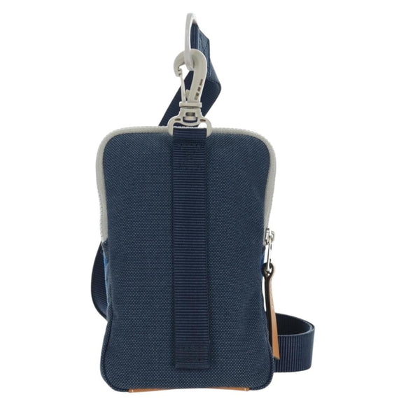 LOEWE Nekzakje Canvas Blauw Zilver Auth LNZ470M