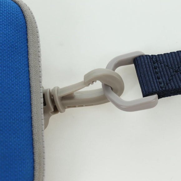 LOEWE Nekzakje Canvas Blauw Zilver Auth LNZ470M