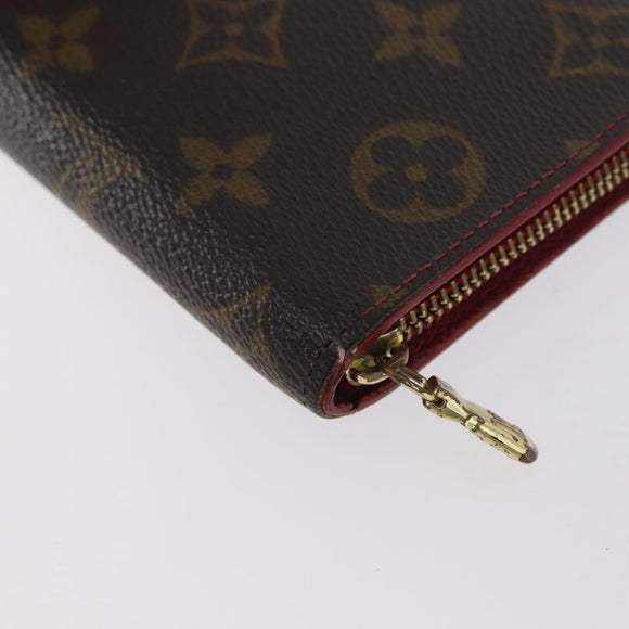 LOUIS VUITTON Monogram Cherry Porte Monnaie Zip Long Wallet M95006 Auth LNZ473