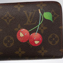 LOUIS VUITTON Monogram Cherry Porte Monnaie Zip Long Wallet M95006 Auth LNZ473-18