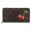 LOUIS VUITTON Monogram Cherry Porte Monnaie Zip Long Wallet M95006 Auth LNZ473-13