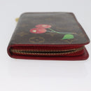 LOUIS VUITTON Monogram Cherry Porte Monnaie Zip Long Wallet M95006 Auth LNZ473-3