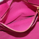 PRADA Canapa PM Hand Bag Canvas 2way Pink Gold Auth LNZ478-22