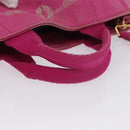 PRADA Canapa PM Hand Bag Canvas 2way Pink Gold Auth LNZ478-7
