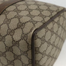 GUCCI GG Supreme Web Sherry Line Boston Bag PVC Beige Gold 58 02 007 Auth LNZ480-12