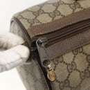 GUCCI GG Supreme Web Sherry Line Boston Bag PVC Beige Gold 58 02 007 Auth LNZ480-15