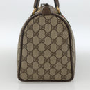 GUCCI GG Supreme Web Sherry Line Boston Bag PVC Beige Gold 58 02 007 Auth LNZ480-5
