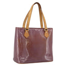 LOUIS VUITTON Monogram Vernis Houston Hand Bag Purple Viole M91093 Auth LNZ484-1