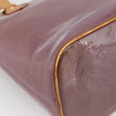 LOUIS VUITTON Monogram Vernis Houston Hand Bag Purple Viole M91093 Auth LNZ484-14